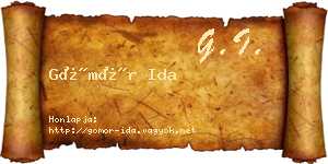Gömör Ida névjegykártya