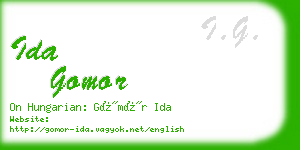 ida gomor business card